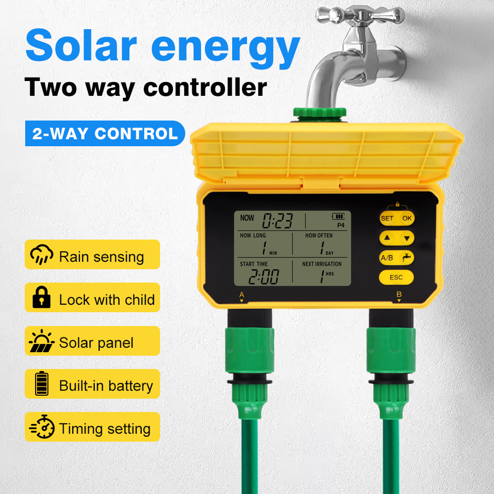 Timelapse Controller - Système d'irrigation solaire avec écran LCD,