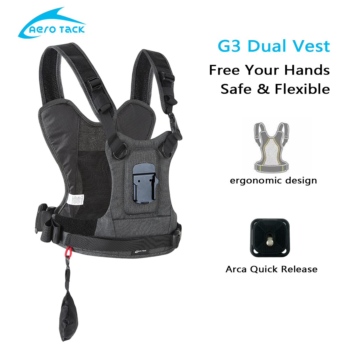 Photography Vest - Sangle de caméra Aero Tack G3,