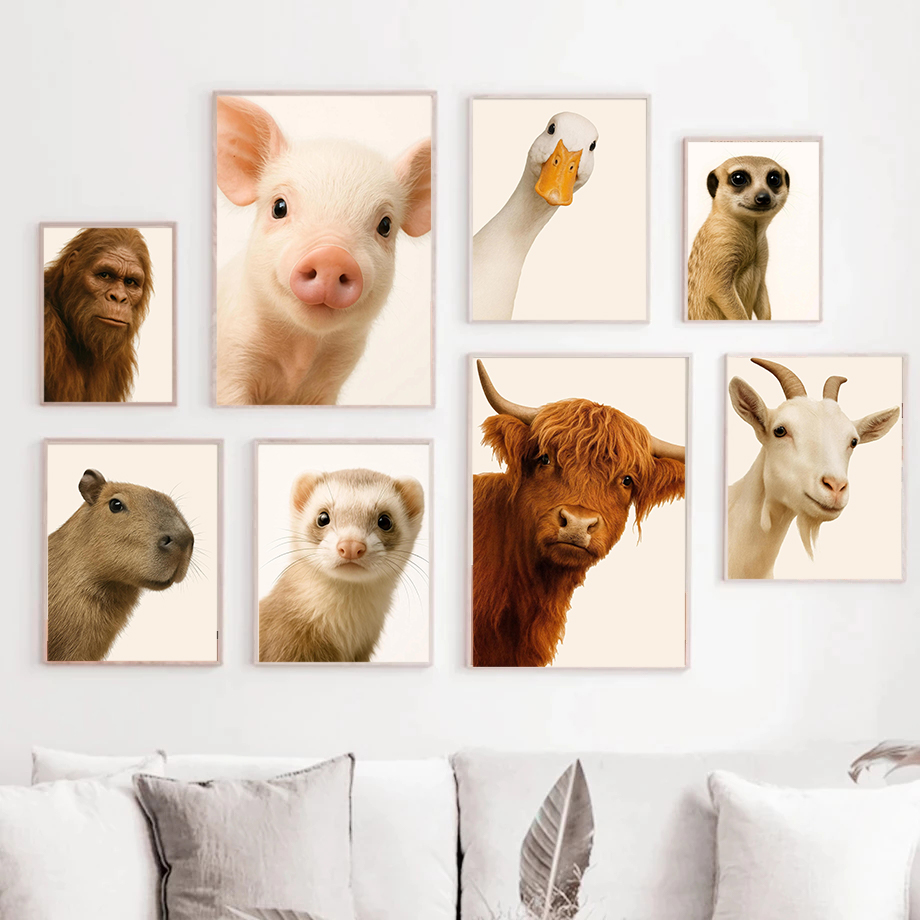Photography Interest - Peinture sur toile sans cadre, animaux