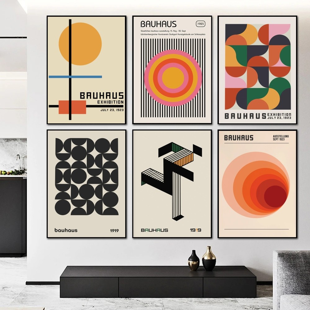 Photography Geometry - Affiche d'exposition géométrique Bauhaus (peinture 2D